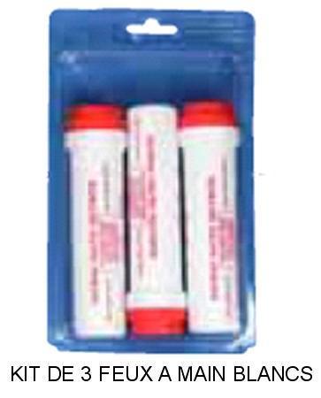 KIT 3 FEUX A MAIN BLANCS