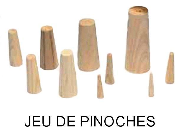 Jeu de pinoches en bois