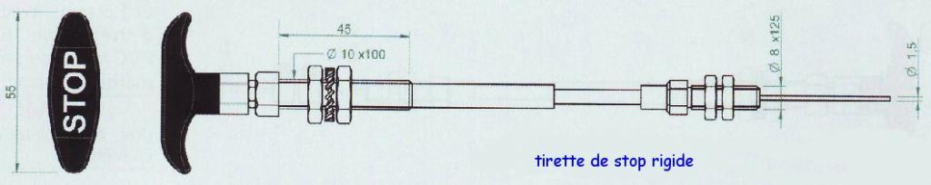 Tirettes de stop rigides