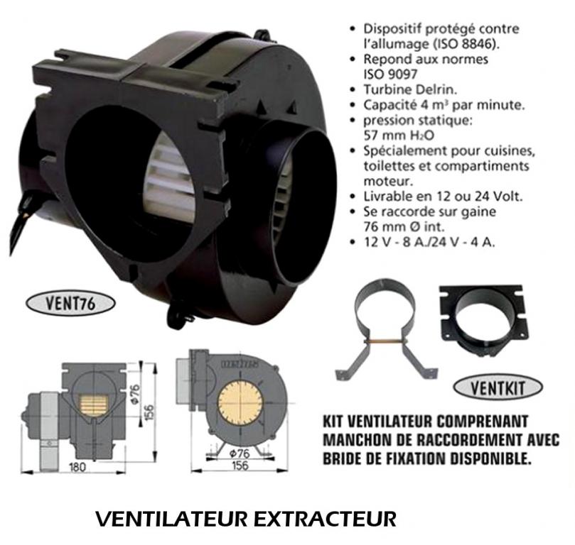 Ventilateur extracteur d'air VENT76