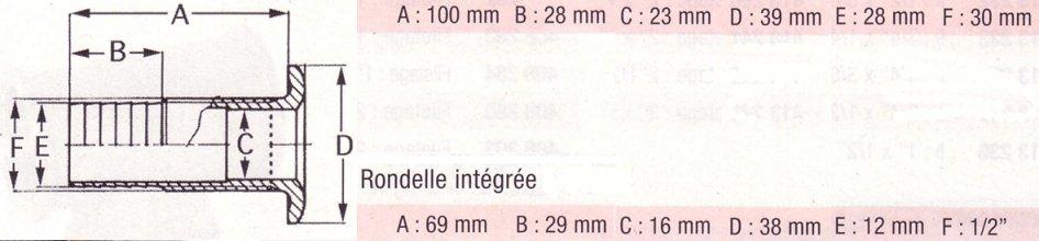 Passe coque laiton chrom� annel�