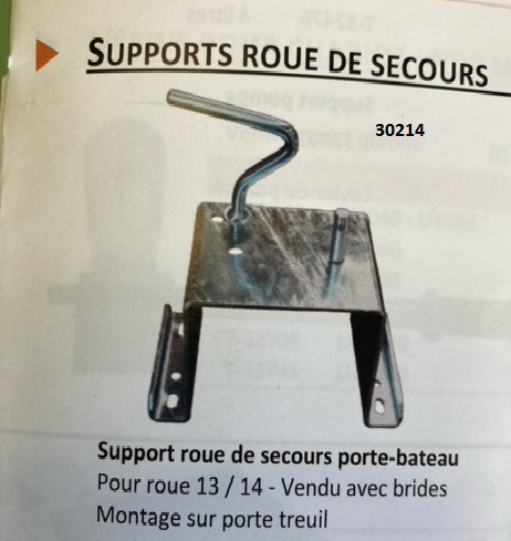 Support roue secours