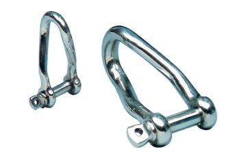 Manille inox anse longue torsad�e 