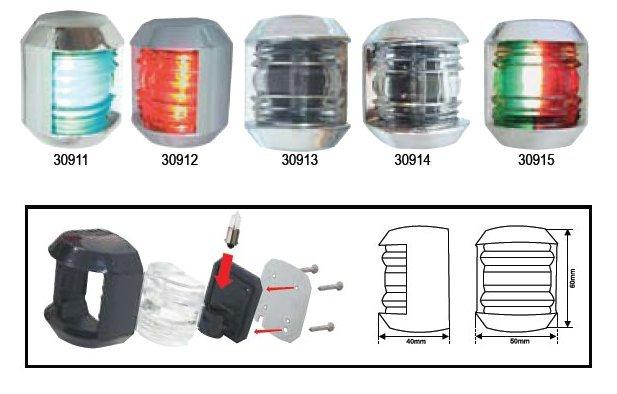Feu de navigation Junior couleur inox Lalizas