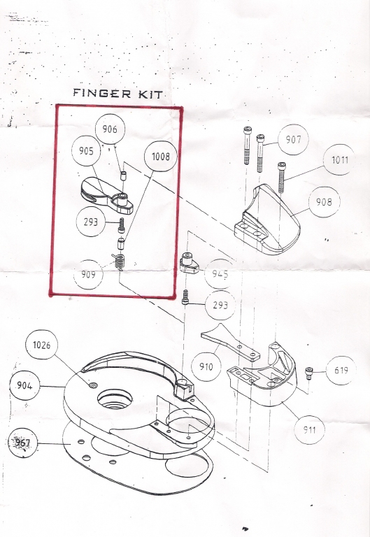 KIT DE DOIGTS POUR X1 ET PROJECT 1000 Lofrans