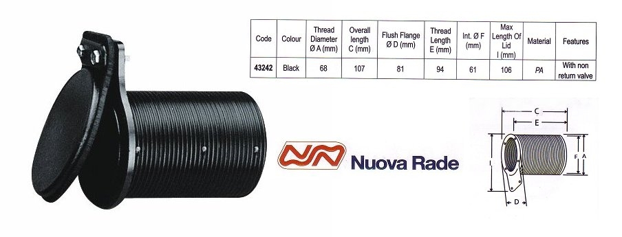 Nable / Passe coque avec clapet anti retour