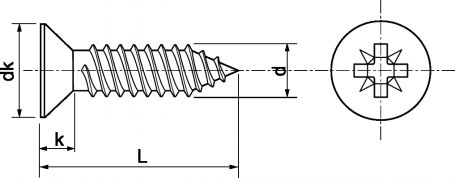 Vis t�les TF 2.9 � 3.9 mm