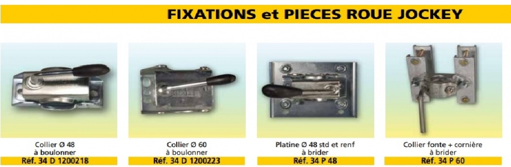 Supports pour roues jockey