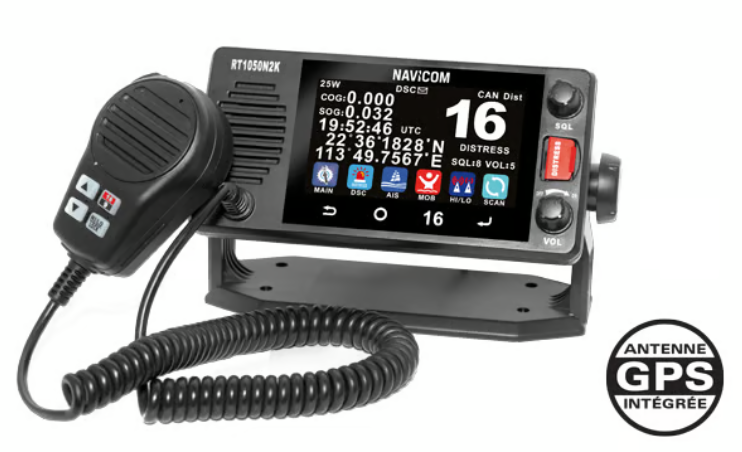 VHF FIXE RT1050 - ECRAN TACTILE - GPS int�gr� - NMEA2000